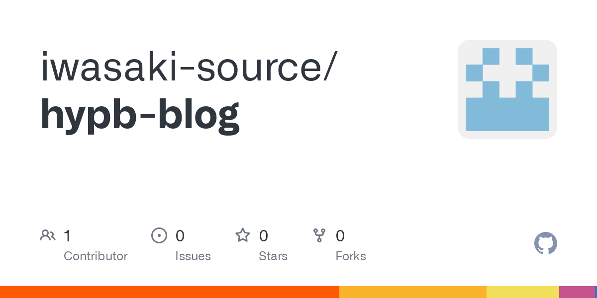 GitHub - iwasaki-source/hypb-blog
