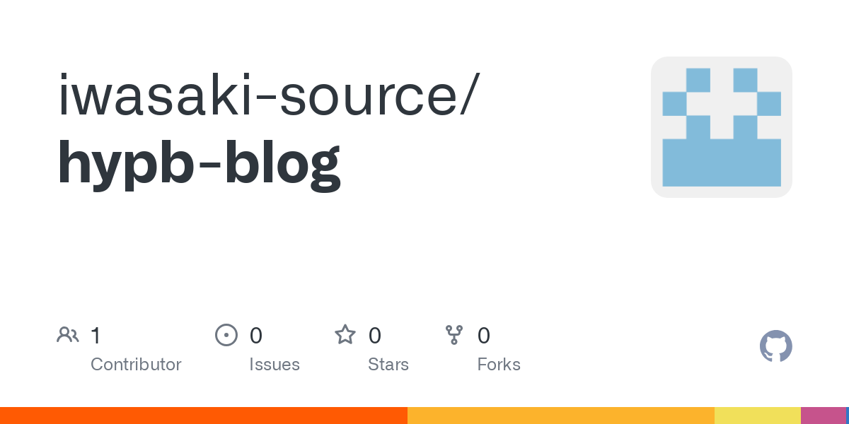 GitHub - iwasaki-source/hypb-blog
